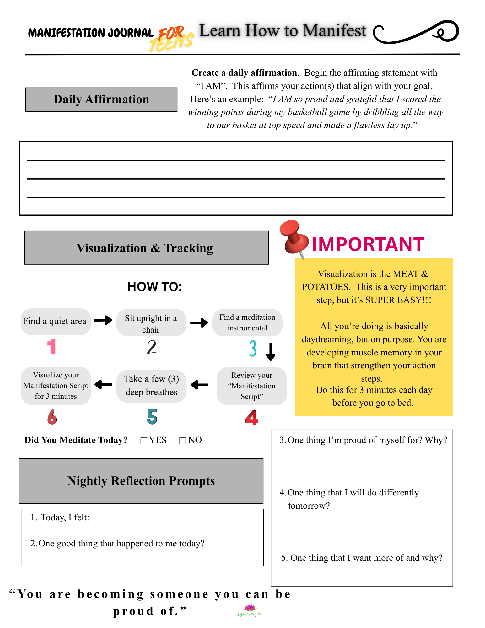 Manifestation Journal: For Teens (Learn How to Manifest)