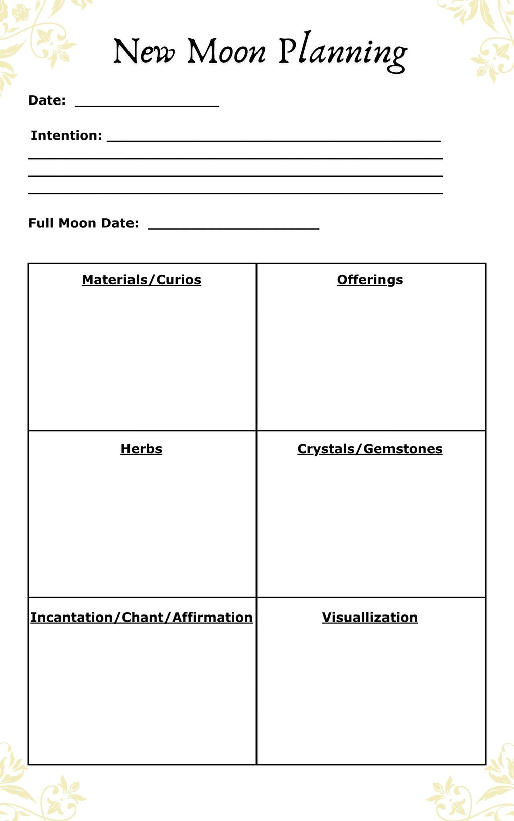 IAM Divination, Manifestation, and Spiritual Growth Journal Template PDF (Downloadable)