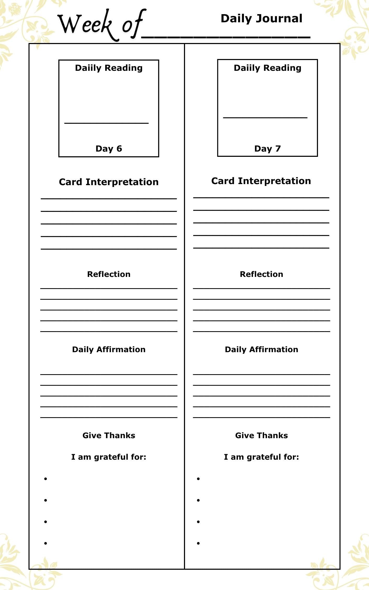 IAM Divination, Manifestation, and Spiritual Growth Journal Template PDF (Downloadable)