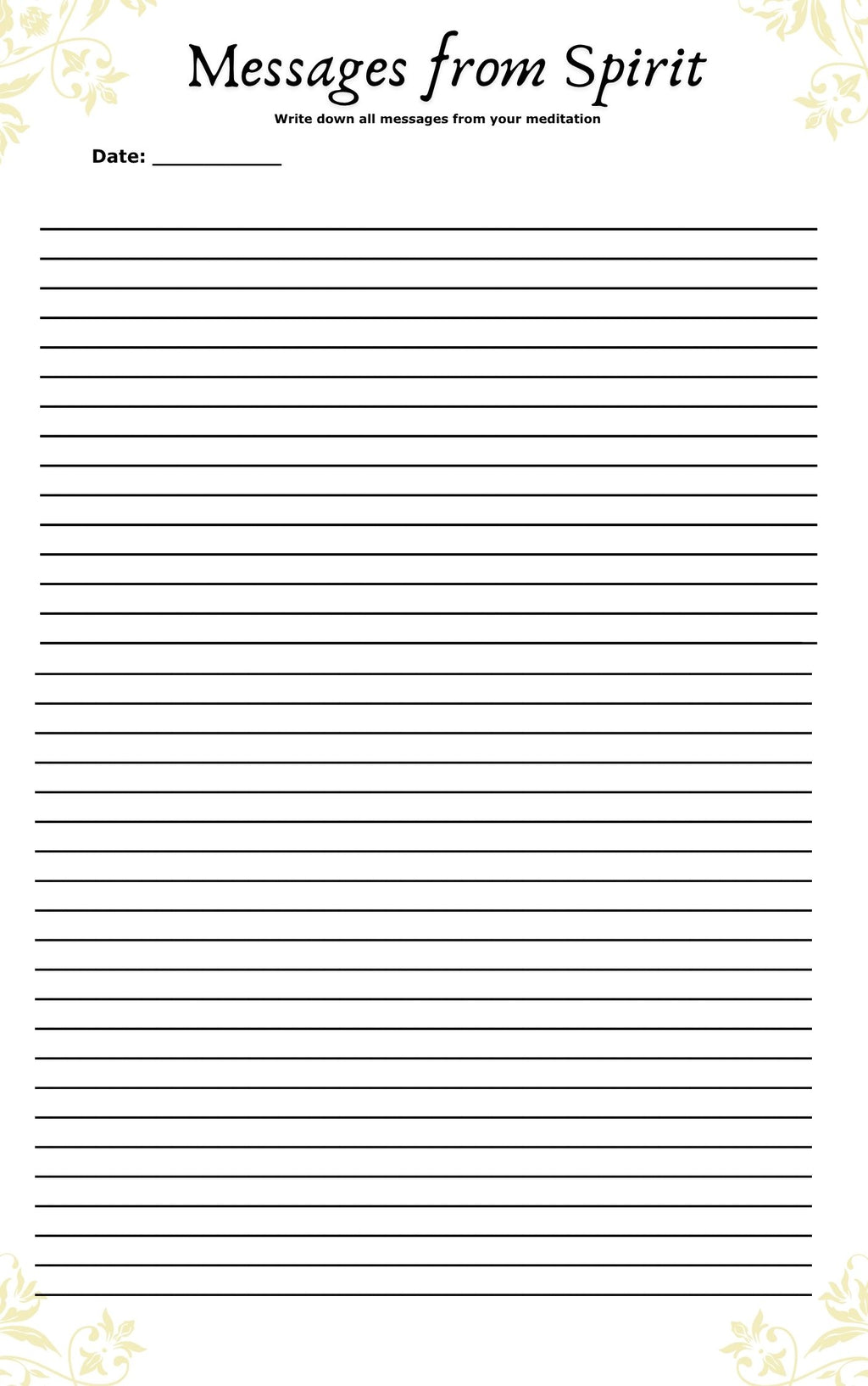 IAM Divination, Manifestation, and Spiritual Growth Journal Template PDF (Downloadable)