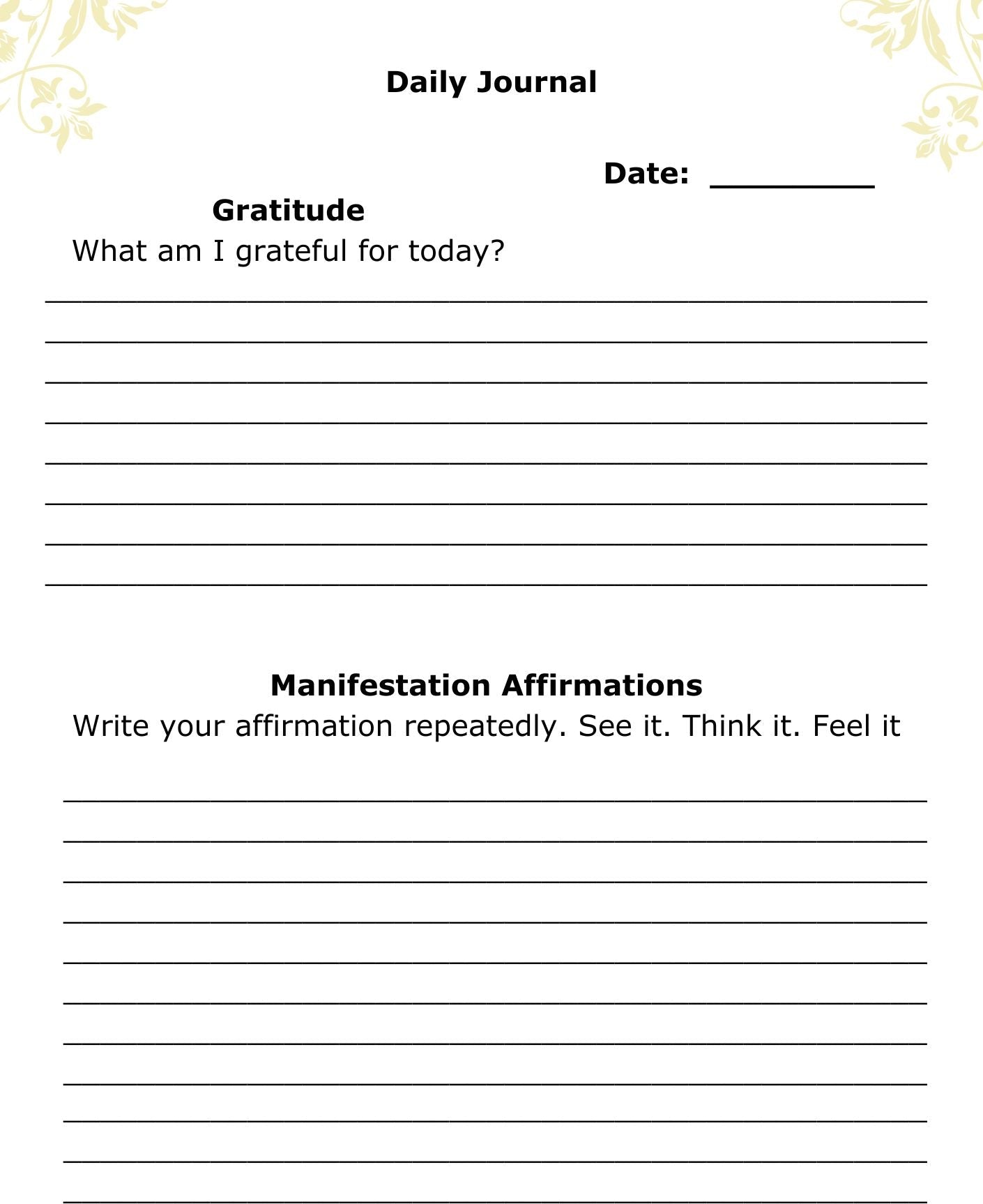 IAM Spiritual Growth Journal Template PDF (Downloadable)