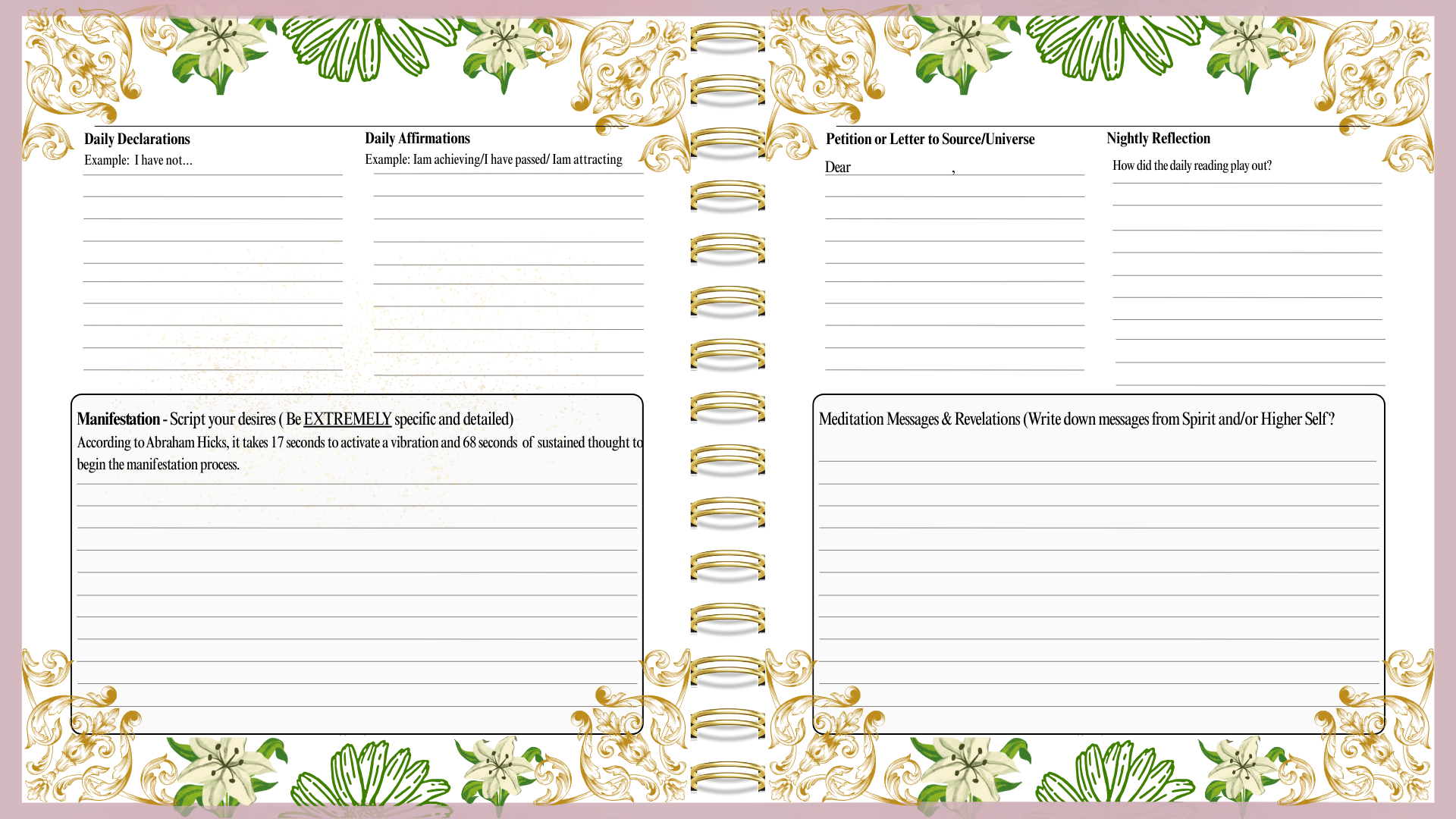 IAM Spiritual Daily Journal - Digital w/ Fillable Pages (2 FREE Bonus Templates w/ Purchase)