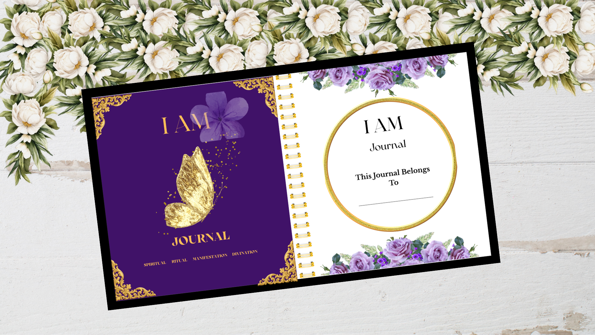 The IAM Spiritual Monthly Journal- Digital PDF w/ Fillable Page (2 FREE Bonus Templates)
