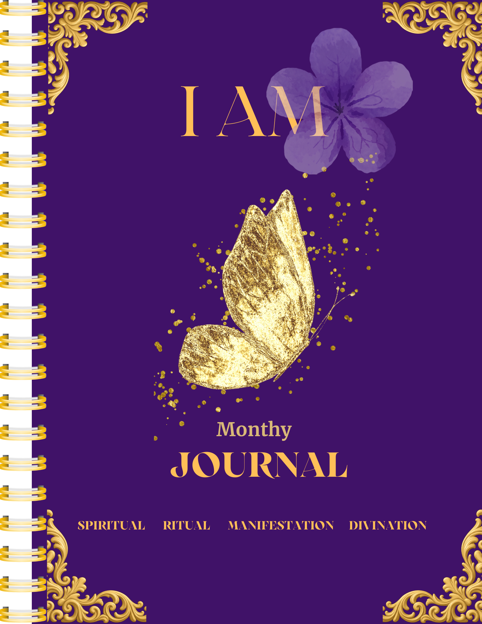 The IAM Spiritual Monthly Journal- Digital PDF w/ Fillable Page (2 FREE Bonus Templates)
