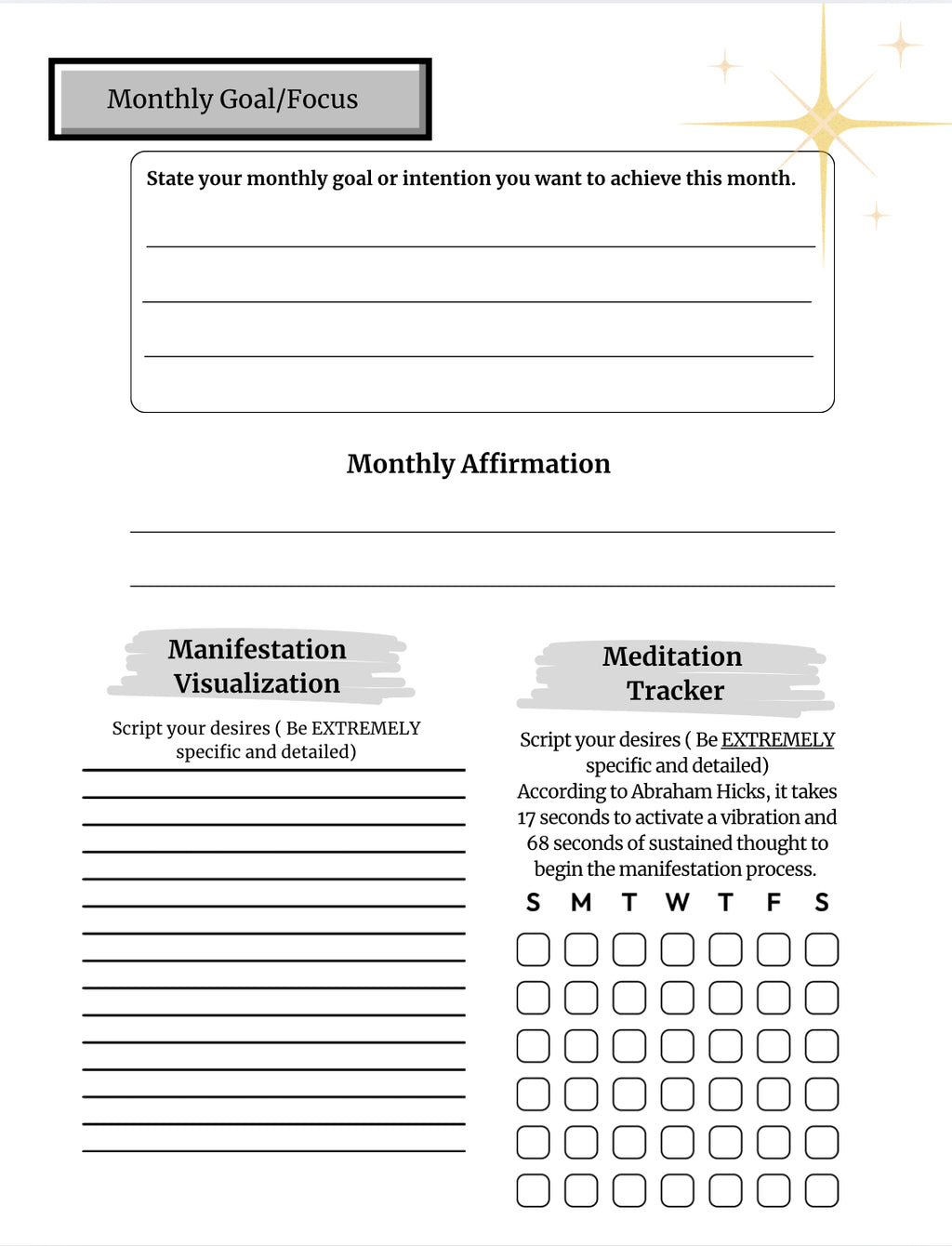 The IAM Spiritual Alignment Journal (Monthly)- Digital Interactive Journal (w/ Purchase- Receive 2 FREE Bonus Templates)
