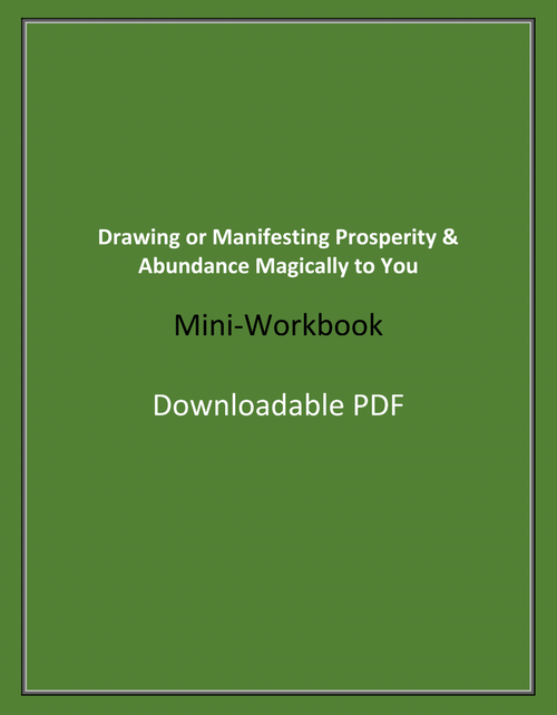 Drawing or Manifesting Prosperity & Abundance Magically to You  Mini-Workbook PDF (Downloable)