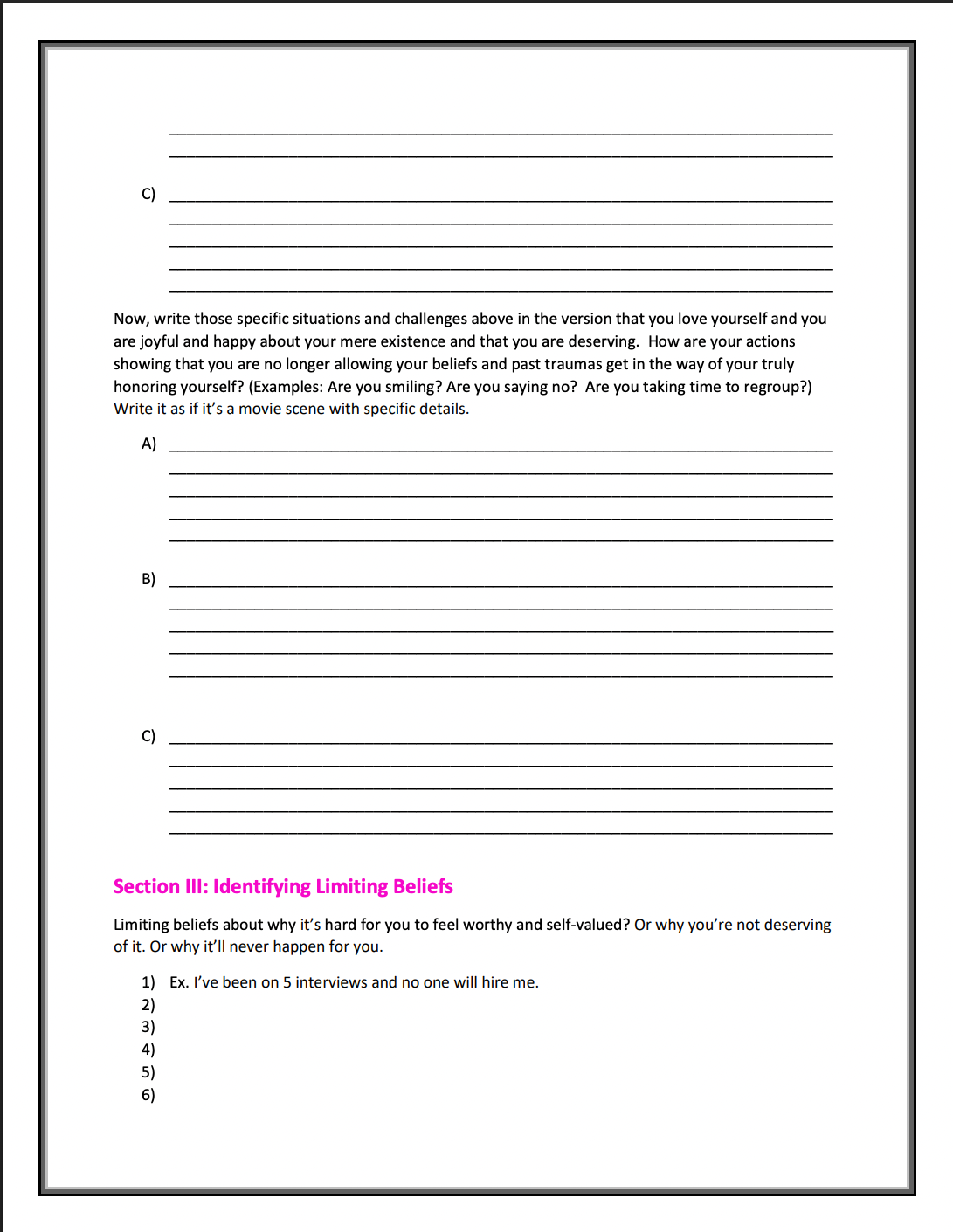 Self-Love Goddess Spiritual Mini Workbook Guide PDF (Downloadable)