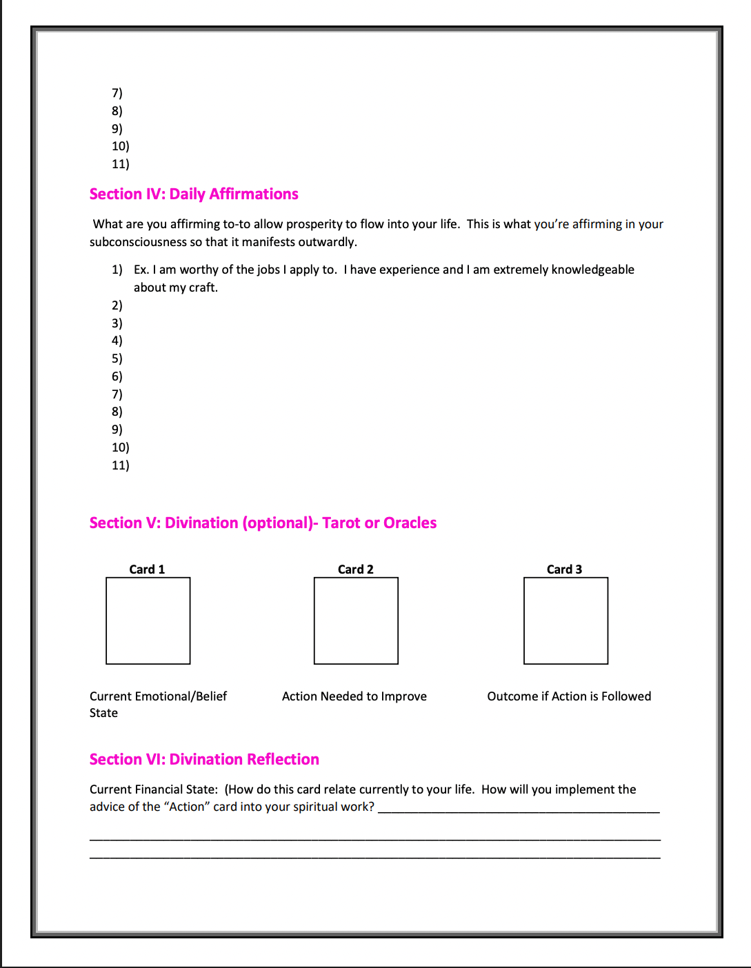 Self-Love Goddess Spiritual Mini Workbook Guide PDF (Downloadable)
