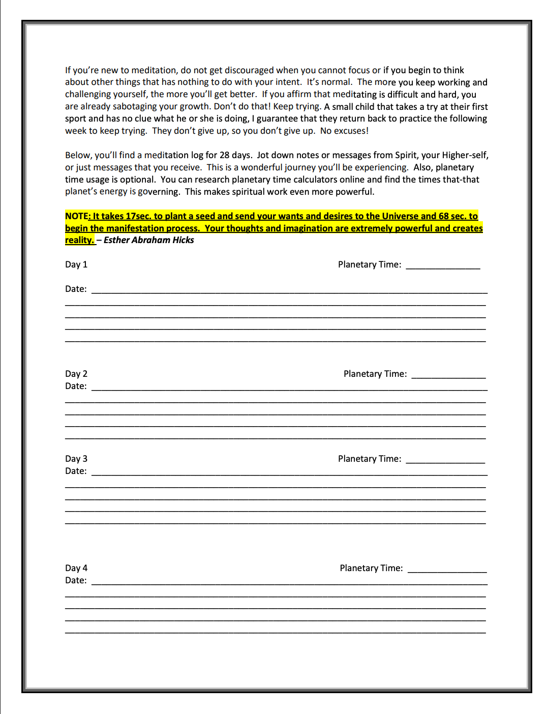 Self-Love Goddess Spiritual Mini Workbook Guide PDF (Downloadable)