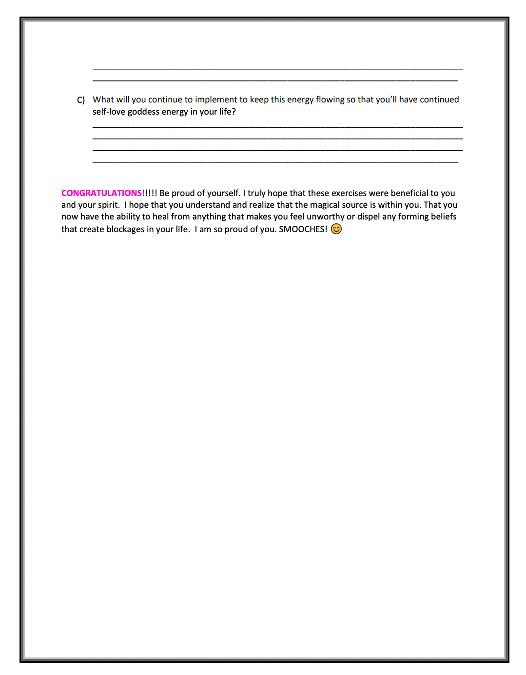 Self-Love Goddess Spiritual Mini Workbook Guide PDF (Downloadable)