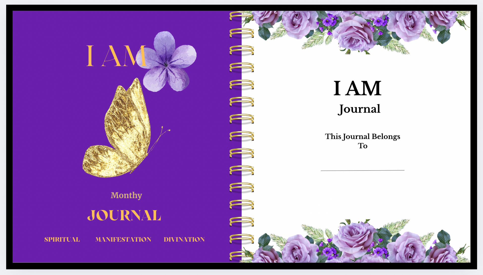 The IAM Spiritual Alignment Journal (Monthly)- Digital Interactive Journal (w/ Purchase- Receive 2 FREE Bonus Templates)
