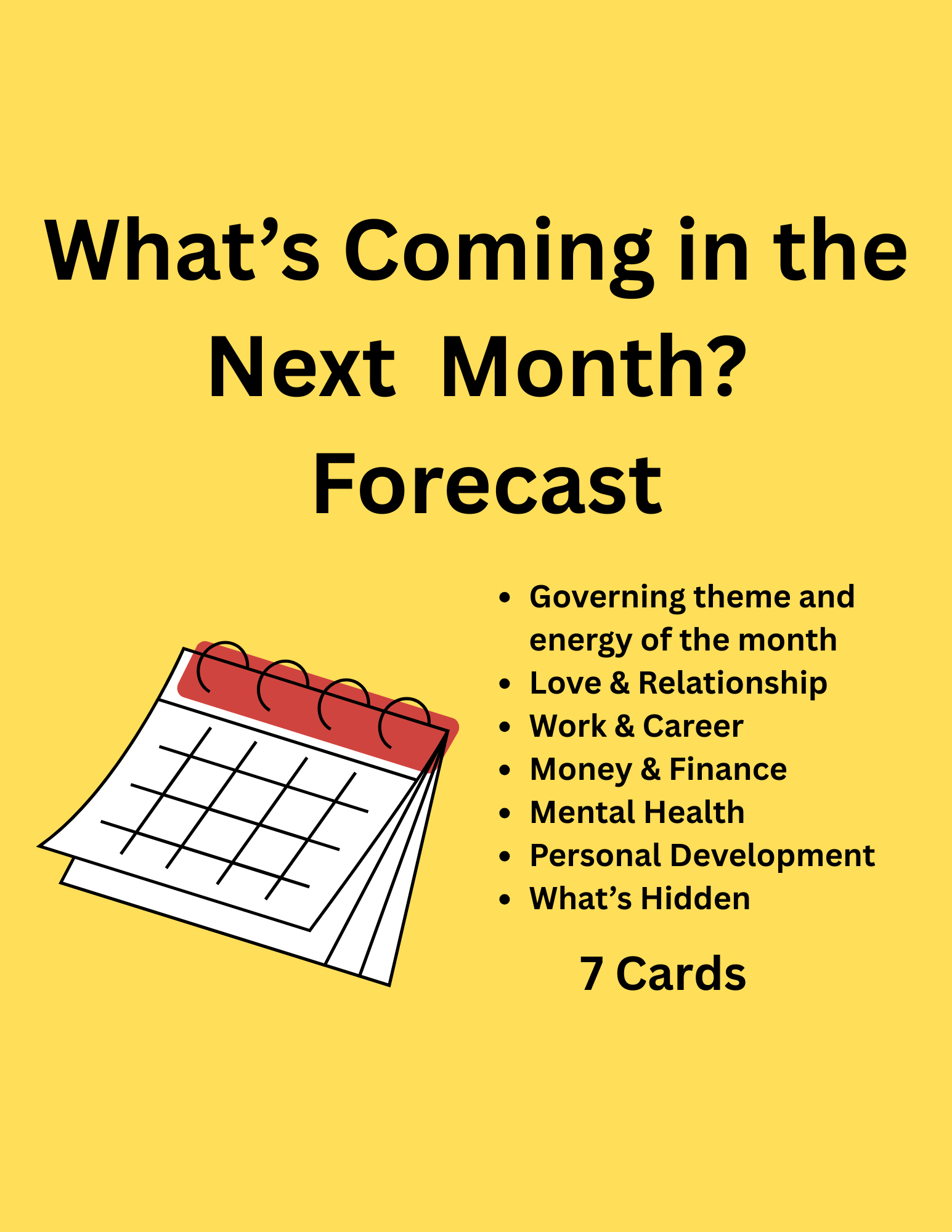 What’s Coming Next Month Forecast Reading